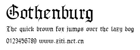 Gothenburg.ttf字體轉換器圖片
