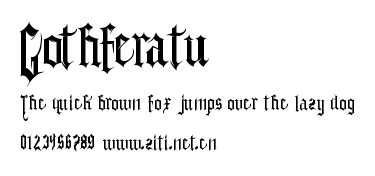 Gothferatu.ttf字體轉換器圖片