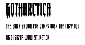 Gotharctica.ttf字體轉換器圖片