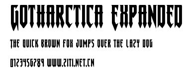 Gotharctica Expanded.ttf字體轉換器圖片