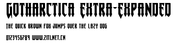 Gotharctica Extra-Expanded.ttf字體轉換器圖片