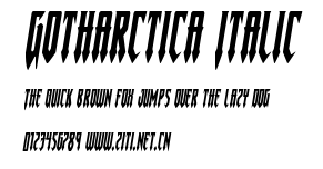 Gotharctica Italic.ttf字體轉換器圖片