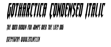 Gotharctica Condensed Italic.ttf字體轉換器圖片