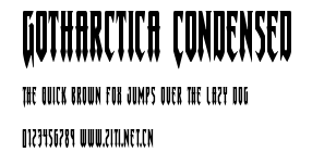 Gotharctica Condensed.ttf字體轉換器圖片