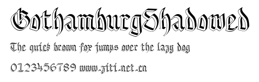 GothamburgShadowed.ttf字體轉換器圖片