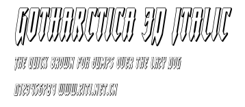 Gotharctica 3D Italic.ttf字體轉換器圖片