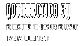Gotharctica 3D.ttf字體轉換器圖片