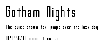 Gotham Nights.ttf字體轉換器圖片