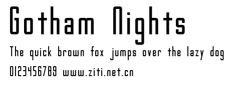 Gotham Nights.ttf字體轉換器圖片