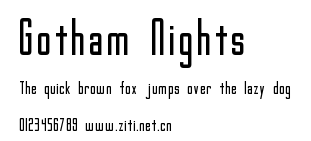 Gotham Nights.ttf字體轉換器圖片