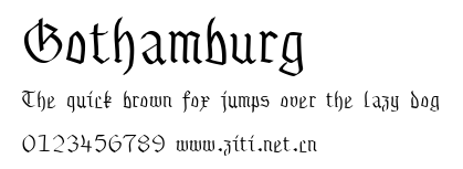 Gothamburg.ttf字體轉換器圖片
