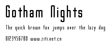 Gotham Nights.ttf字體轉換器圖片