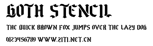 Goth Stencil.ttf字體轉換器圖片
