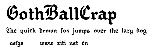 GothBallCrap.ttf字體轉換器圖片