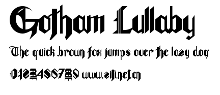 Gotham Lullaby.ttf字體轉換器圖片