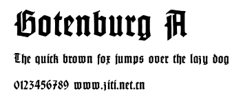 Gotenburg A.ttf字體轉換器圖片