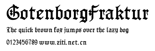 GotenborgFraktur.ttf字體轉換器圖片