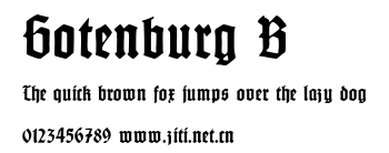Gotenburg B.ttf字體轉換器圖片
