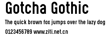 Gotcha Gothic.ttf字體轉換器圖片