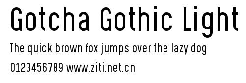 Gotcha Gothic Light.ttf字體轉換器圖片