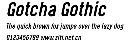Gotcha Gothic.ttf字體轉換器圖片