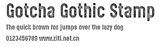 Gotcha Gothic Stamp.ttf字體轉換器圖片