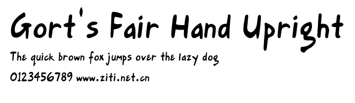 Gort's Fair Hand Upright.ttf字體轉換器圖片