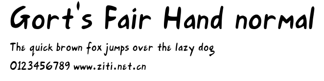 Gort's Fair Hand normal.ttf字體轉換器圖片