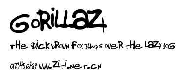Gorillaz1.ttf字體轉換器圖片