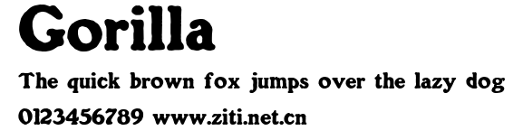 Gorilla.ttf字體轉換器圖片