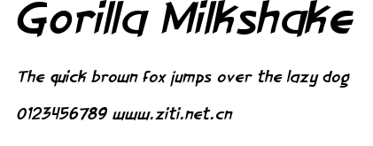 Gorilla Milkshake.ttf字體轉換器圖片