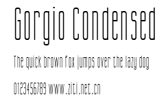 Gorgio Condensed.ttf字體轉換器圖片
