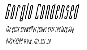 Gorgio Condensed.ttf字體轉換器圖片