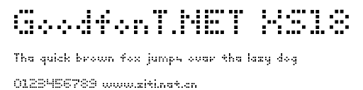 GoodfonT.NET XS18.ttf字體轉換器圖片