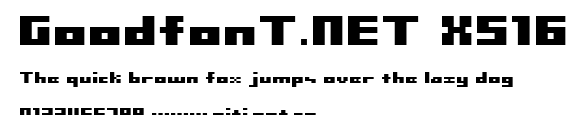 GoodfonT.NET XS16.ttf字體轉換器圖片