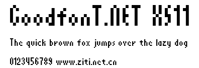 GoodfonT.NET XS11.ttf字體轉換器圖片
