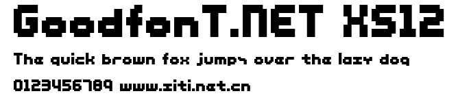 GoodfonT.NET XS12.ttf字體轉換器圖片