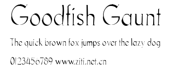 Goodfish Gaunt.ttf字體轉換器圖片