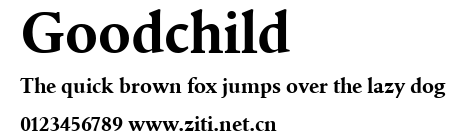 Goodchild.ttf字體轉換器圖片