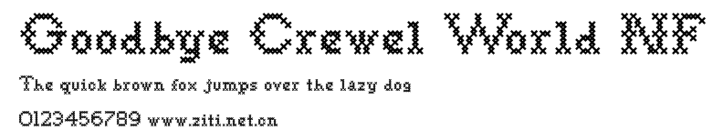 Goodbye Crewel World NF.ttf字體轉換器圖片
