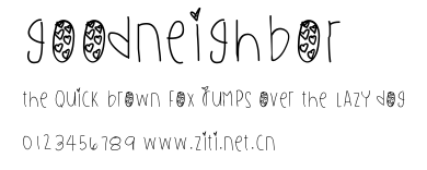 GoodNeighbor.ttf字體轉換器圖片