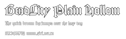 GoodCity Plain Hollow.ttf字體轉換器圖片