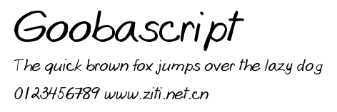 Goobascript.ttf字體轉換器圖片