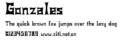Gonzales.ttf字體轉換器圖片
