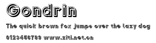 Gondrin.ttf字體轉換器圖片