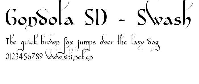 Gondola SD - Swash.ttf字體轉換器圖片