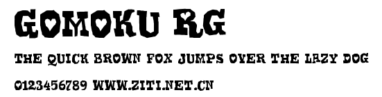 Gomoku Rg.ttf字體轉換器圖片