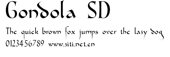 Gondola SD.ttf字體轉換器圖片