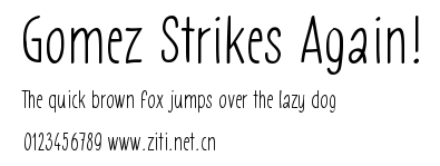 Gomez Strikes Again!.ttf字體轉換器圖片