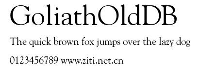 GoliathOldDB.ttf字體轉換器圖片